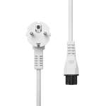 ProXtend Angled Type F (Schuko) to C5 Power Cable, White 2m