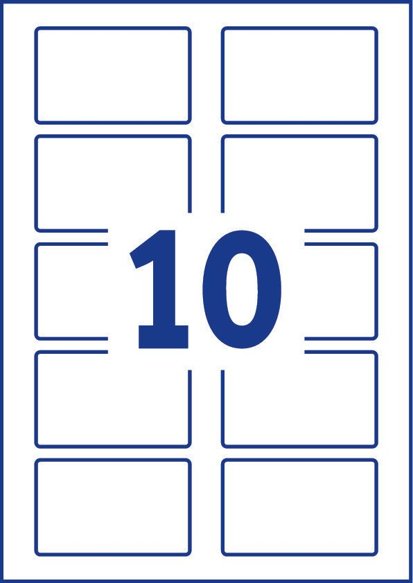 Avery L4785-20 self-adhesive label Rounded rectangle Removable White 200 pc(s)