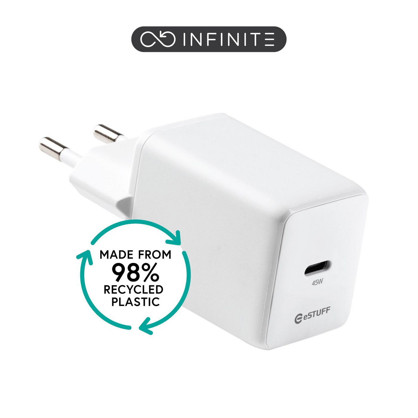 eSTUFF ES637046 mobile device charger Smartphone White AC Fast charging Indoor
