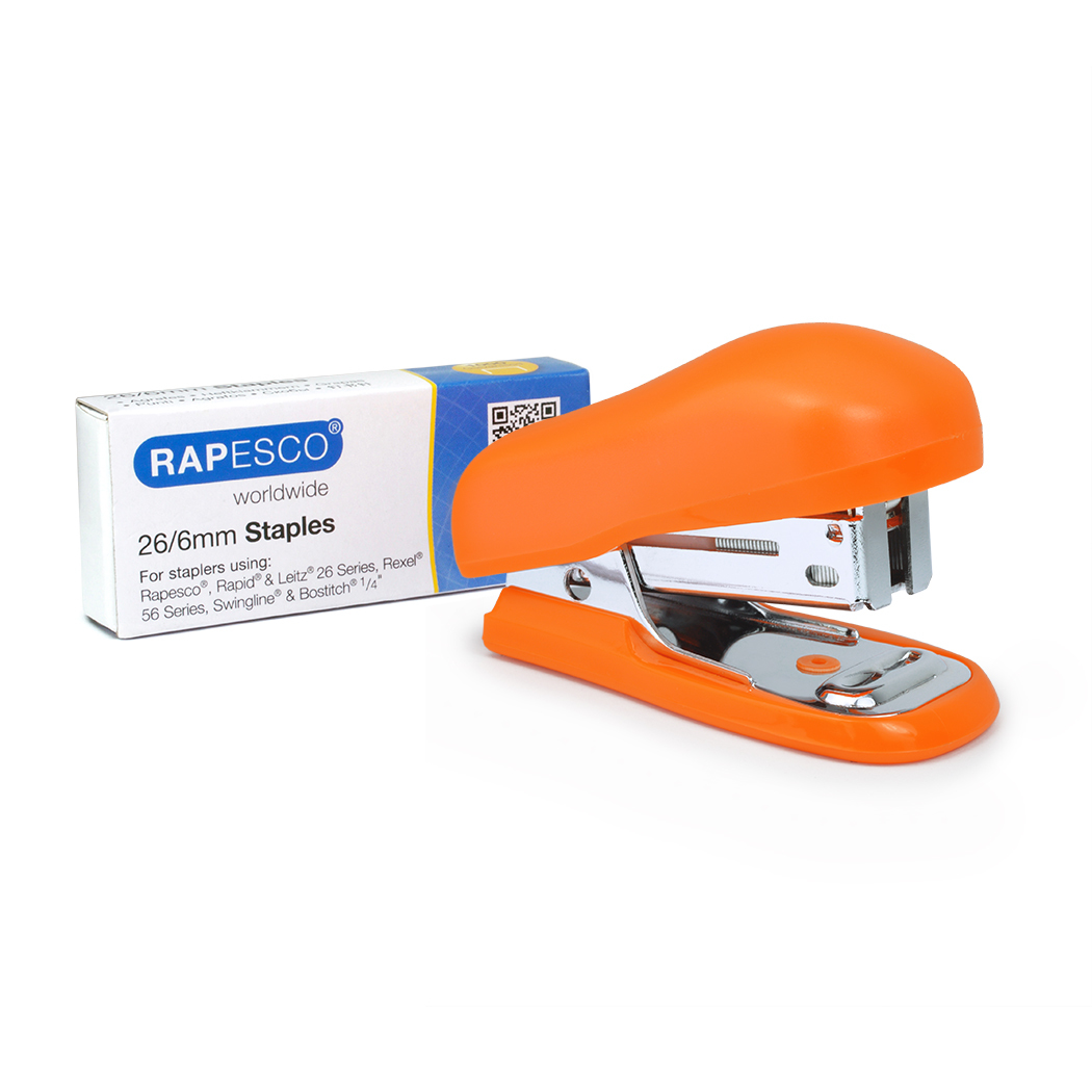 Image of Rapesco Bug Mini Orange Flat clinch