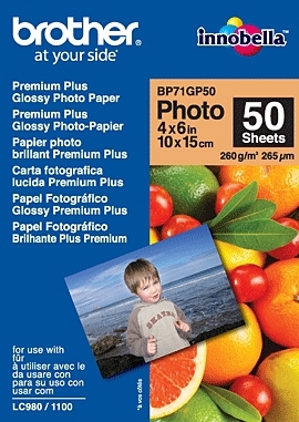 Image of Brother BP71GP50 Premium Glossy photo paper White