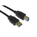 Cables Direct USB3-801 USB cable 1 m USB 3.2 Gen 1 (3.1 Gen 1) USB A USB B Black