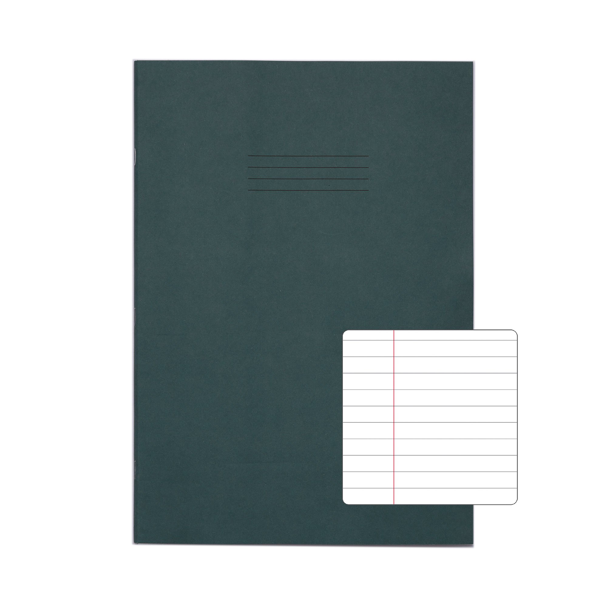 Photos - Other for Computer Rhino 13 x 9 Oversized Exercise Book 80 Page Dark Green F8M (Pack of 5 VDU080-227-2 