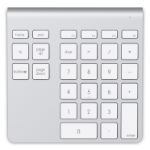 Belkin F8T068TTAPL numeric keypad Notebook/PC Bluetooth Aluminium, White