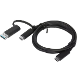 Lenovo 4X90U90618 USB cable USB 3.2 Gen 1 (3.1 Gen 1) 39.4" (1 m) USB A/USB C USB C Black