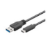 Microconnect 1m USB 3.1 C - A USB cable USB 3.2 Gen 1 (3.1 Gen 1) USB A USB C Black