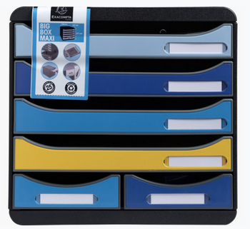 Image of Exacompta Big Box Maxi Bee Blue - Assorted Colours