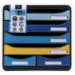 Exacompta 3124202D bureaulade-organizer Kunststof Zwart, Blauw, Geel