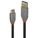 Lindy 1.5m USB 3.1 Type A to C Cable, 5A PD, Anthra Line