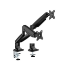 Brateck LDT82-C024-BK DUAL SCREEN HEAVY-DUTY GAS SPRING MONITOR ARM For most 17'~35' Monitors, Matte Black(LS)