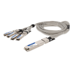 AddOn Networks CAB-O-4Q-400G-2M-AO InfiniBand/fibre optic cable OSFP 4x QSFP56 DAC Grey, Silver