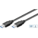 Microconnect USB3.0AA05B USB cable USB 3.2 Gen 1 (3.1 Gen 1) 0.5 m USB A Black