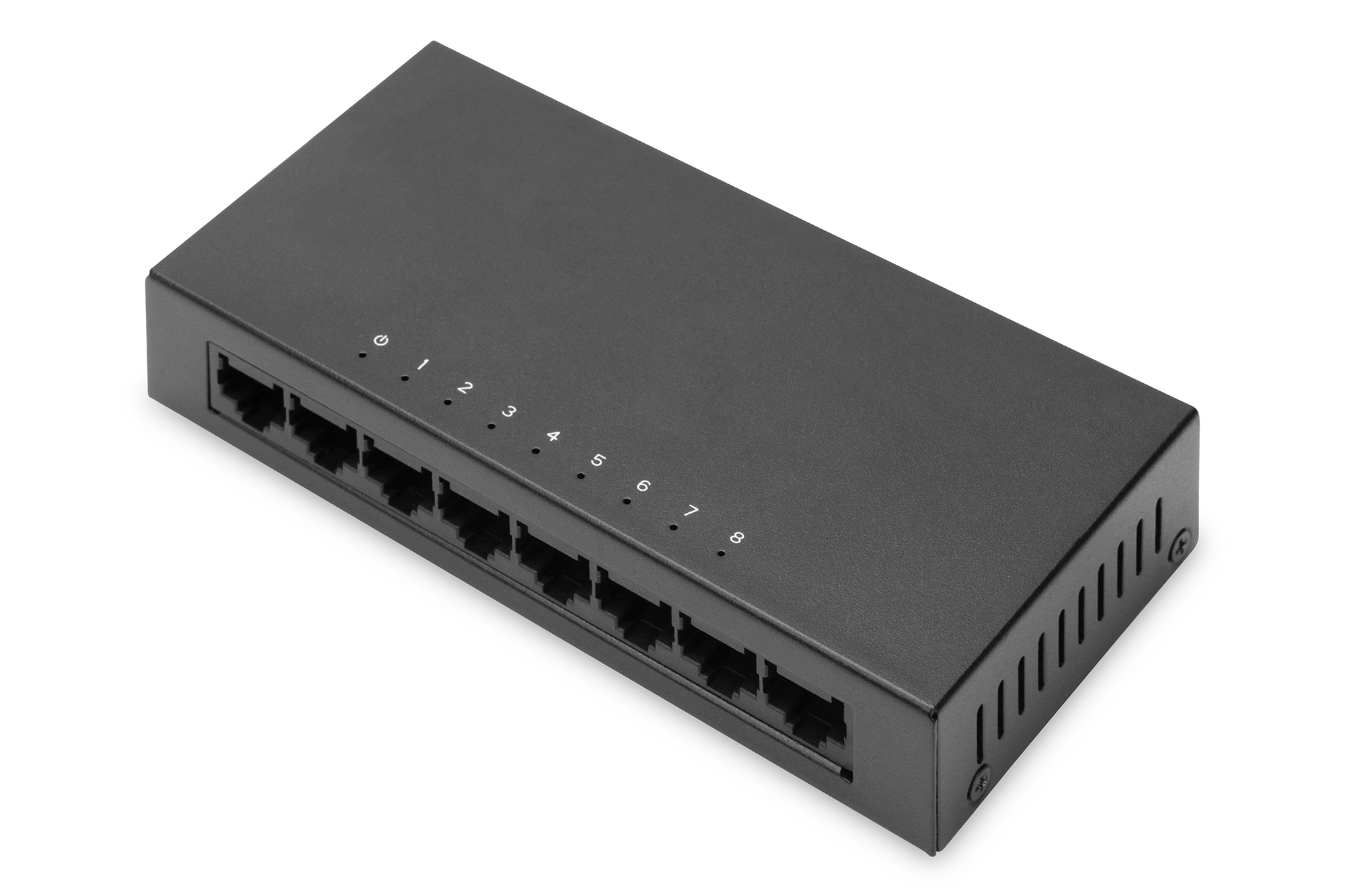 Photos - Switch Digitus 8-Port , 10/100 Mbps Fast Ethernet, Unmanaged, Metall Ho DN 