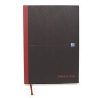Black n' Red Casebound Smart Ruled Hardback Notebook A4 100080428