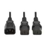 Eaton P004-02M-2C13EU power cable Black 2 m IEC C14 IEC C13