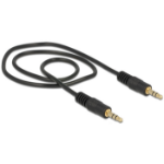 DeLOCK 0.5m 3.5mm M/M audio cable Black