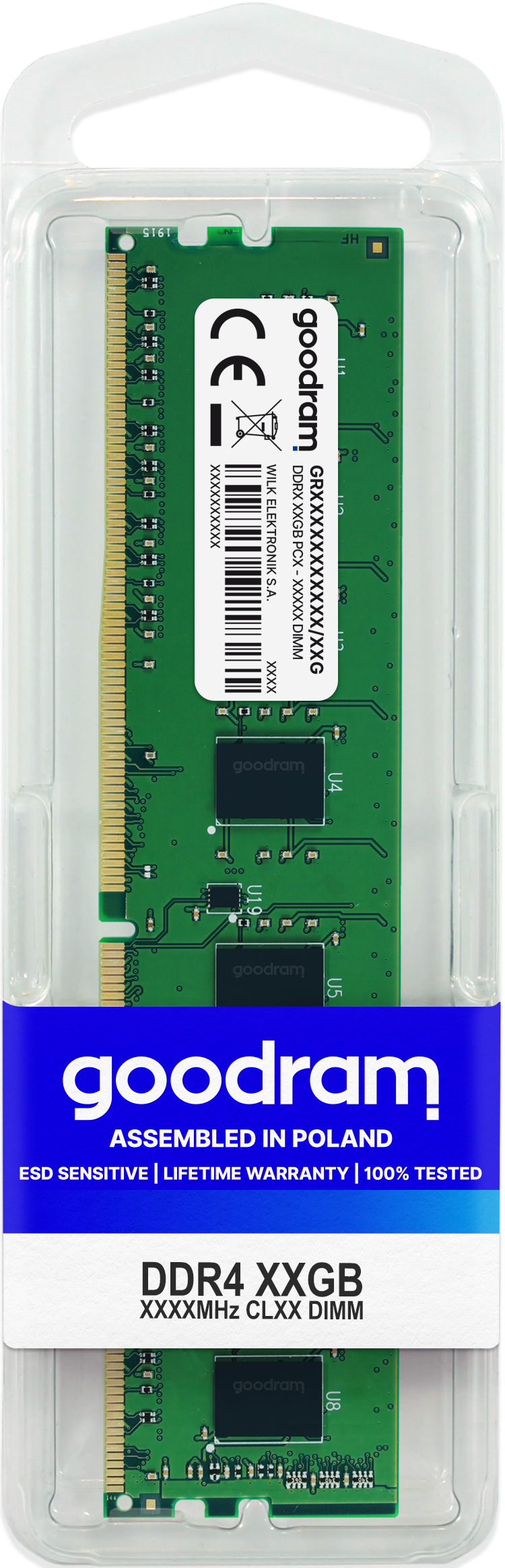Image of Goodram GR2666D464L19S/8G memory module 8 GB 1 x 8 GB DDR4 2666 MHz