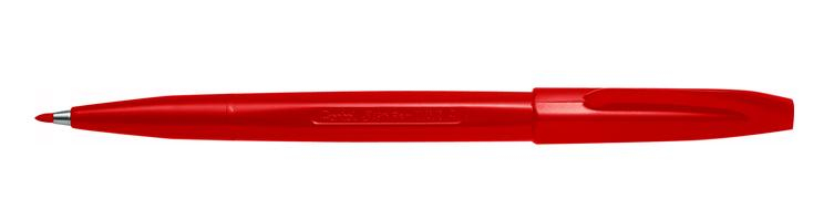 Image of Pentel Sign Pen fineliner Red Fine 12 pc(s)