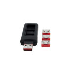 EXSYS EX-1114-R poortblokker Poortblokkeersleutel USB Type-A Zwart, Rood Kunststof 4 stuk(s)