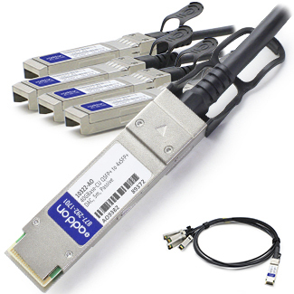 Image of AddOn Networks 5m, QSFP+/4xSFP+ fibre optic cable QSFP+ Black