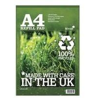 Image of Silvine Premium A4 Refill Pad Recycled Ruled 120 Pages Green (Pack...