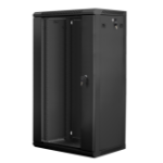 Lanberg WF01-6422-10B rack cabinet 22U Wall mounted rack Black