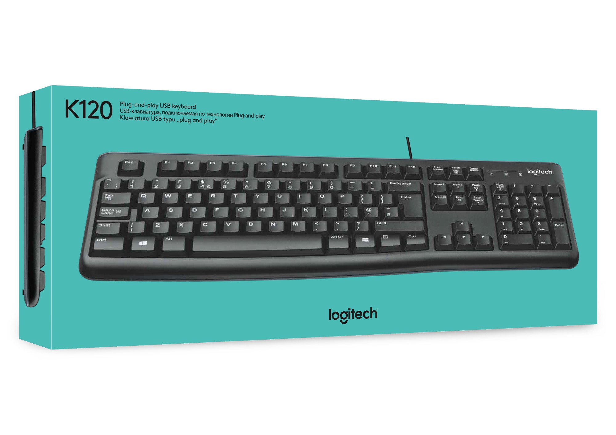 Logitech K120 keyboard USB AZERTY French Black