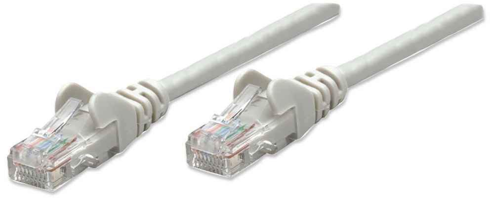 Photos - Cable (video, audio, USB) INTELLINET Network Patch Cable, Cat5e, 5m, Grey, CCA, U/UTP, PVC, RJ45 319 