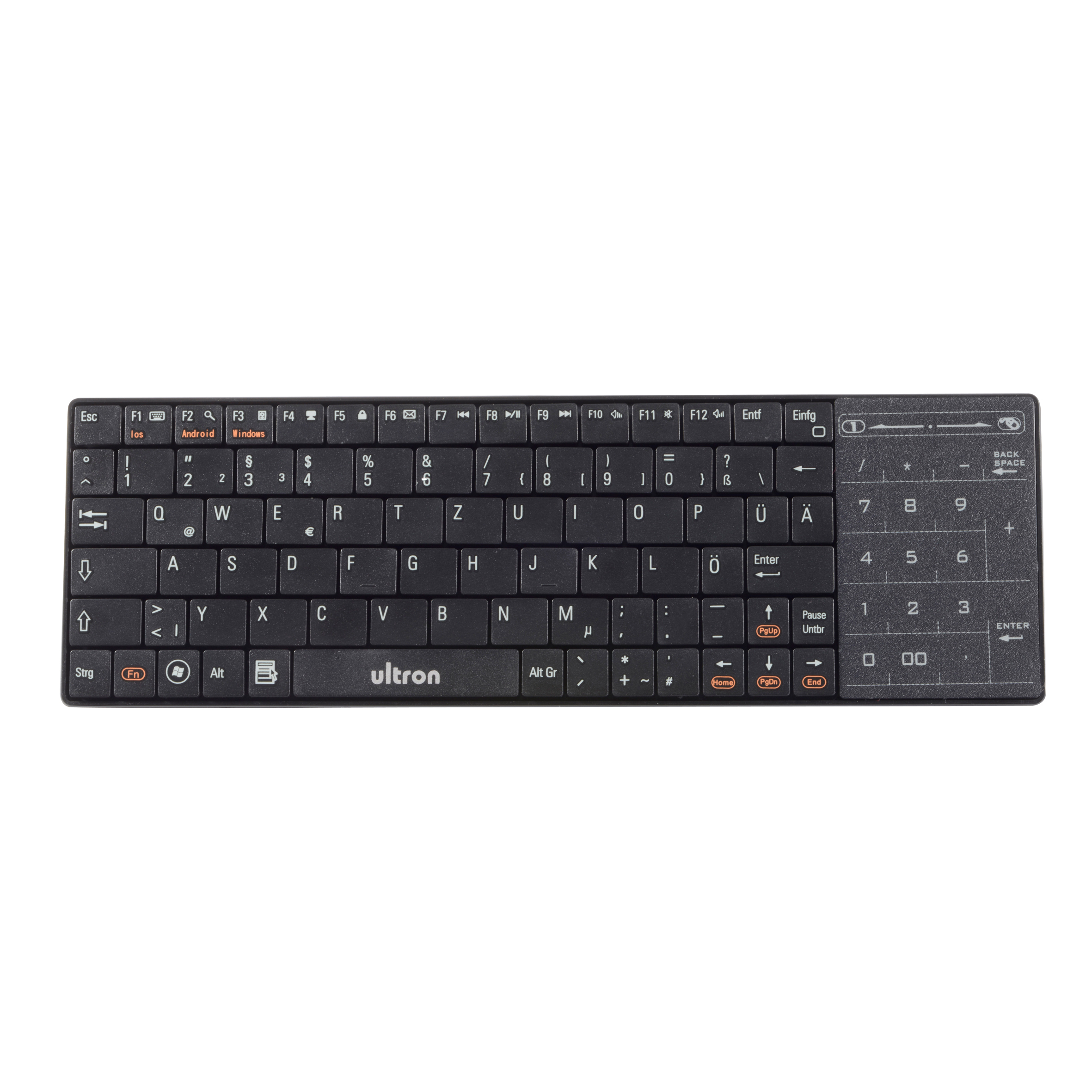 Image of Ultron UMT-BT keyboard Bluetooth QWERTZ German Black