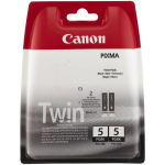Canon 0628B025/PGI-5BK Ink cartridge black pigmented twin pack, 2x800 pages ISO/IEC 24711 26ml Pack=2 for Canon Pixma IP 3300/4200/MP 520/MP 610/MP 960