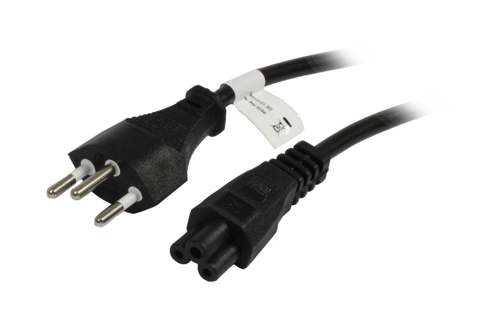 EU Product - Netzkabel 230V Schweiz Stecker J12/Kaltgerte C5 Buchse Michymouse Black - Cable - Current/Power Supply thumbnail