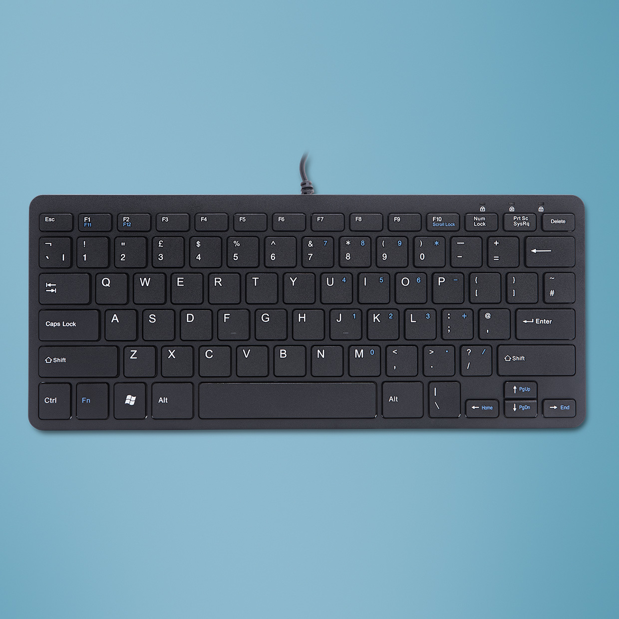 Image of R-Go Tools Compact R-Go ergonomic keyboard, QWERTY (UK), wired, black