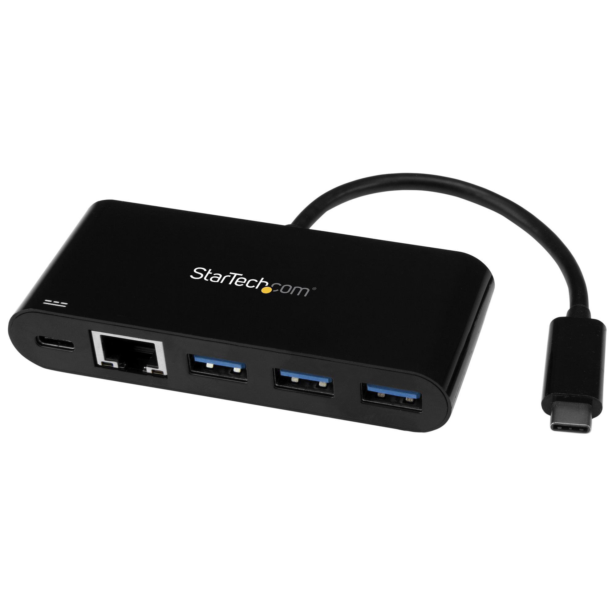 Image of StarTech.com USB-C to Ethernet Adapter with 3-Port USB 3.0 Hub and...