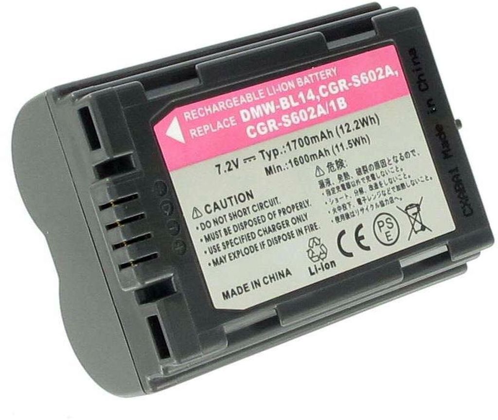 EU Product - Battery for CGR-S602 / DMW-BL14 replacement battery thumbnail
