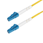 StarTech.com 1m (3.3ft) LC to LC (UPC) OS2 Single Mode Simplex Fiber Optic Cable, 9/125µm, 40G/100G, Bend Insensitive, Low Insertion Loss, LSZH Fiber Patch Cord