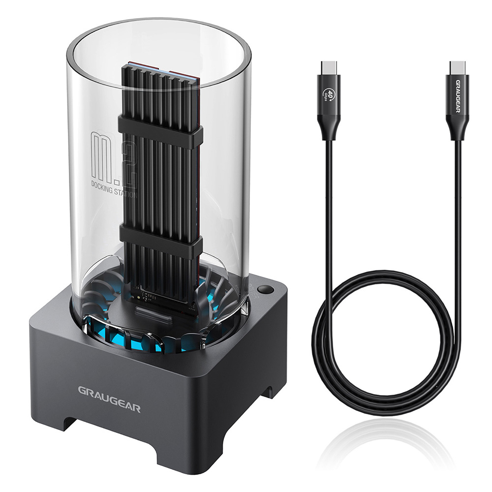 GRAUGEAR G-M2DK-U4-40G storage drive docking station USB 3.2 Gen 2 (3.1 Gen 2) Type-C Grey
