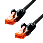 ProXtend CAT6 U/UTP CCA PVC Ethernet Cable Black 50CM