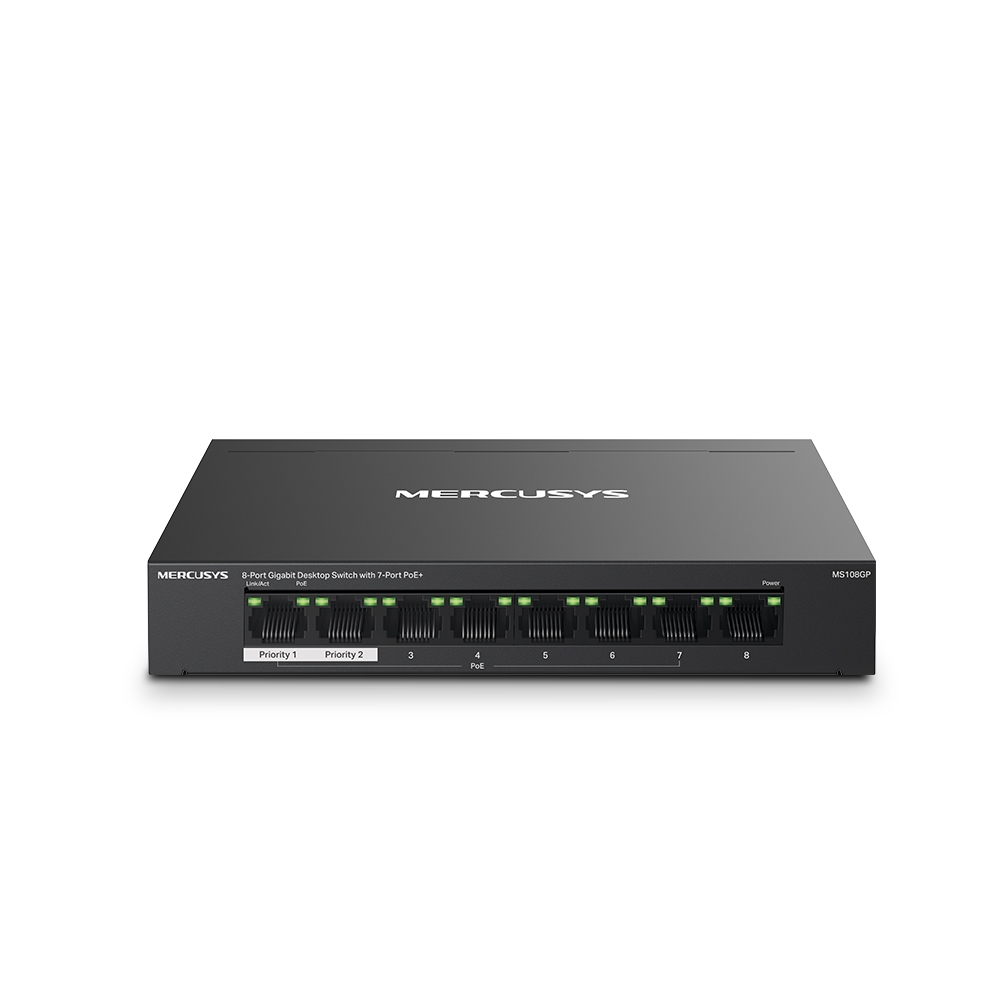 Image of Mercusys 8-Port Gigabit Desktop Switch with 7-Port PoE+
