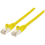 Intellinet Network Patch Cable, Cat6, 1m, Yellow, Copper, S/FTP, LSOH / LSZH, PVC, RJ45, Gold Plated Contacts, Snagless, Booted, Lifetime Warranty, Polybag