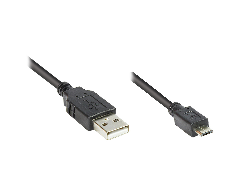 Alcasa 2510-MB01 USB cable 1 m USB 2.0 USB A Micro-USB B Black