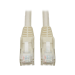 Tripp Lite N201-015-WH Cat6 Gigabit Snagless Molded (UTP) Ethernet Cable (RJ45 M/M), PoE, White, 15 ft. (4.57 m)