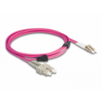 DeLOCK 87918 InfiniBand en Glasvezelkabel 3 m LC SC Violet