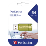 Verbatim Store n Go Pinstripe USB 2.0 Eucalyptus Green 64GB - USB-Stick - 64 GB USB flash drive USB Type-A Blue