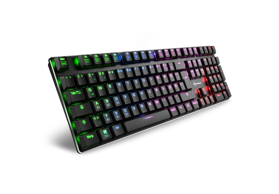Image of Sharkoon PureWriter RGB keyboard USB German Black