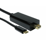 Cables Direct USB C to MDP 4K @ 60HZ 1 m USB Type-C Mini DisplayPort Black