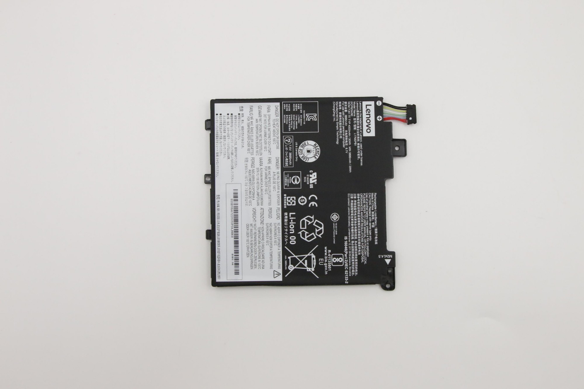Lenovo 5B10w67379 Laptop Spare Part Battery
