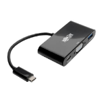 Tripp Lite U444-06N-VUB-C USB-C to VGA Adapter with USB-A Port and PD Charging, Black