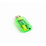 Gembird SC-USB-01 tussenstuk voor kabels 3,5 mm Groen