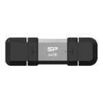 Silicon Power SP064GBUC3C51V1S USB flash drive 64 GB USB Type-A / USB Type-C 3.2 Gen 1 (3.1 Gen 1) Black, Silver