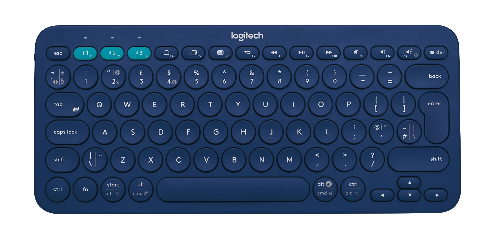 Logitech K380 Multi-Device keyboard Bluetooth QWERTY English Blue